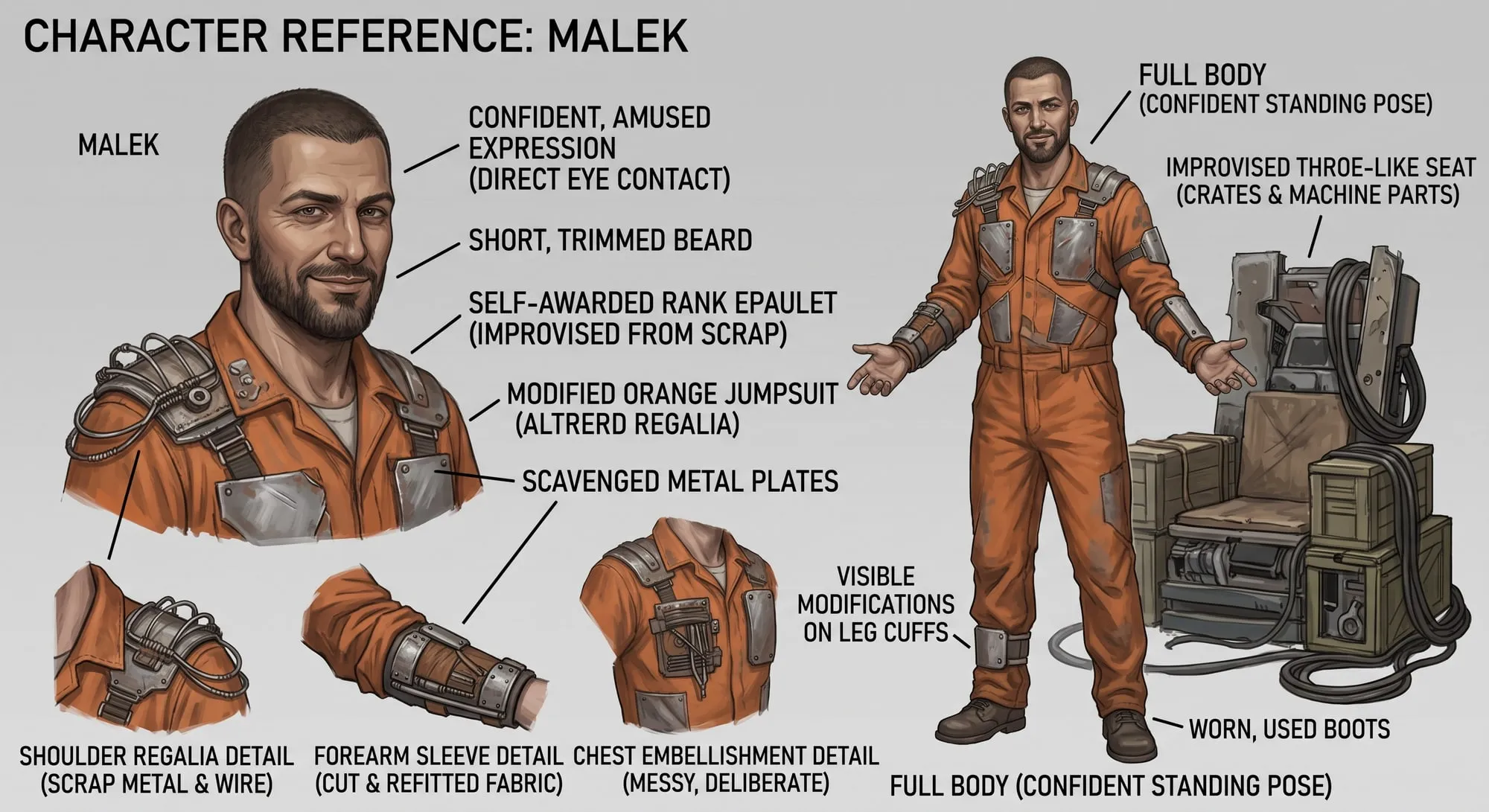 Reference sheet for Malek