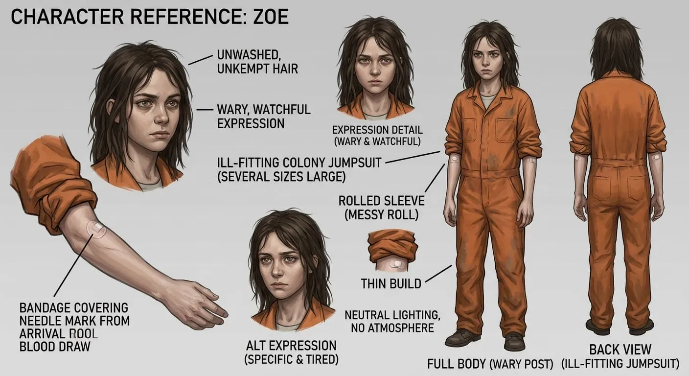 Reference sheet for Zoe